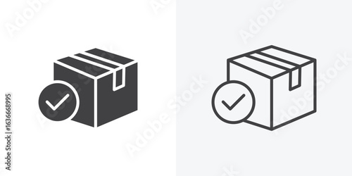 Order receive icon. Line Art And Clip art Style Design