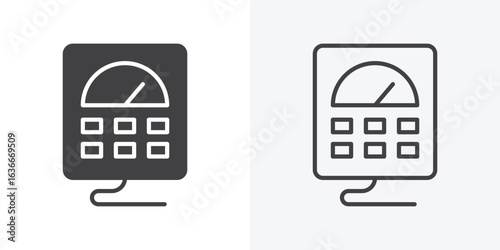 Meter icon. Line Art And Clip art Style Design