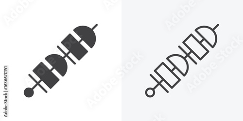 Kebab icon. Line Art And Clip art Style Design
