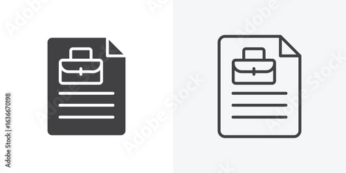 Job description icon. Line Art And Clip art Style Design