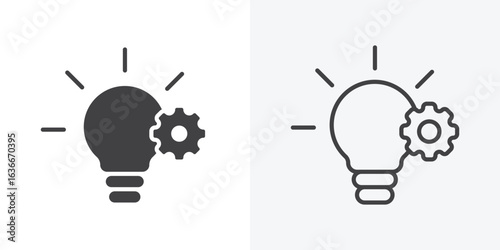Implement icon. Line Art And Clip art Style Design