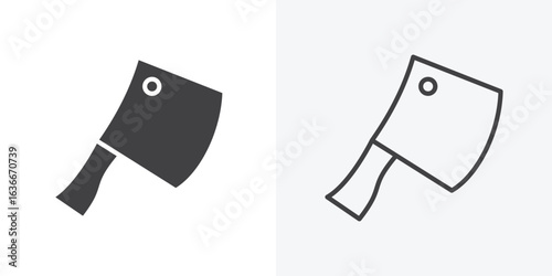 Hatchet icon. Line Art And Clip art Style Design