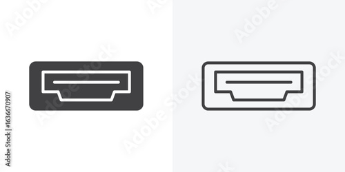 HDMI icon. Line Art And Clip art Style Design