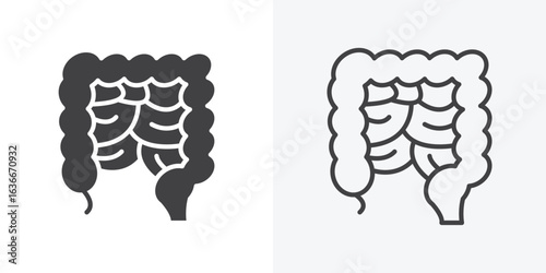Gut icon. Line Art And Clip art Style Design