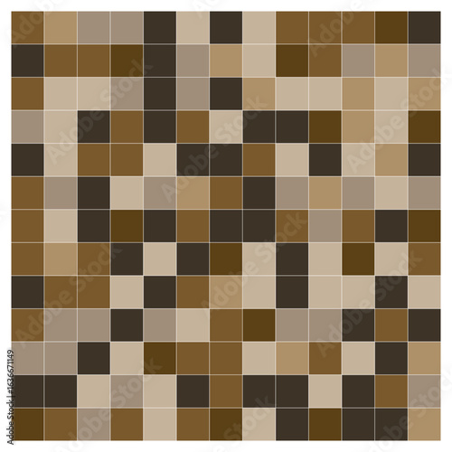 Wallpaper Mural Pixelated square pattern in warm brown and beige shades. EPS 10. Torontodigital.ca