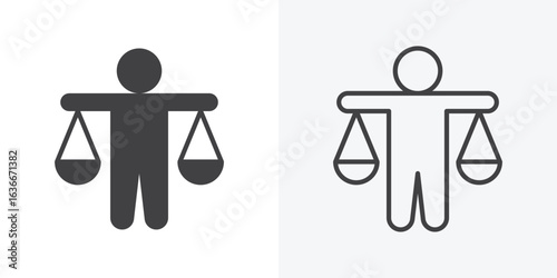 Ethics icon. Line Art And Clip art Style Design
