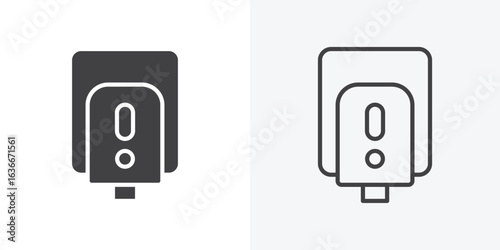 Electrical soap box icon. Line Art And Clip art Style Design