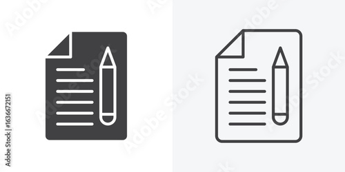 Declarations icon. Line Art And Clip art Style Design