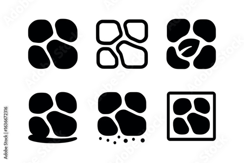 Solid Icon Path Stones