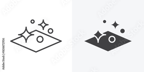 Clean floor surface icon. Line Art And Clip art Style Design