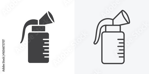 Breast pump icon. Line Art And Clip art Style Design