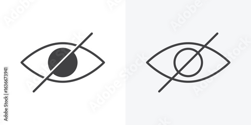 Blindness icon. Line Art And Clip art Style Design
