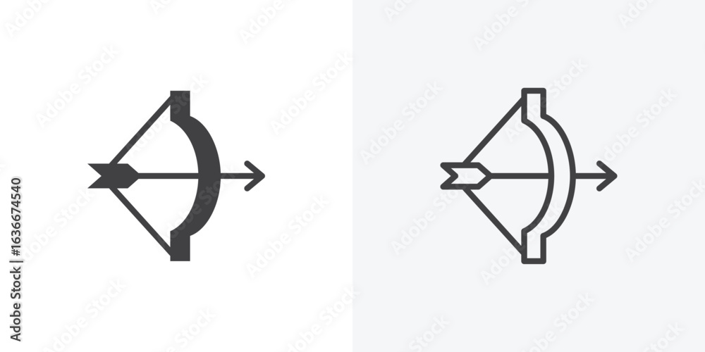 Obraz premium Archery icon. Line Art And Clip art Style Design