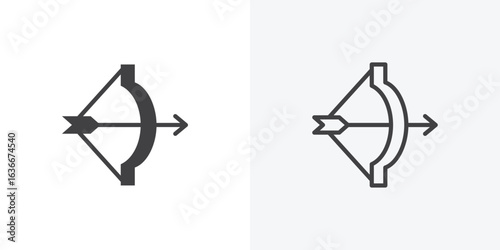 Archery icon. Line Art And Clip art Style Design