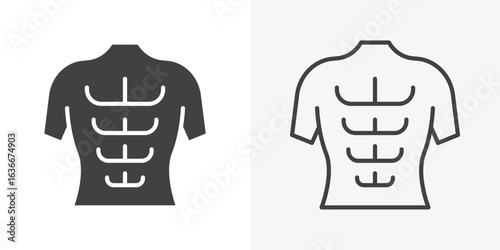 Abs icon. Line Art And Clip art Style Design