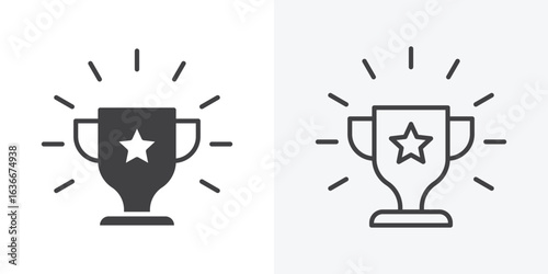 Achievement icon. Line Art And Clip art Style Design