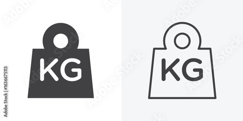 Weight icon. Line Art And Clip art Style Design