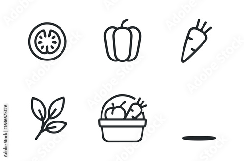Minimal Vegetable Icons