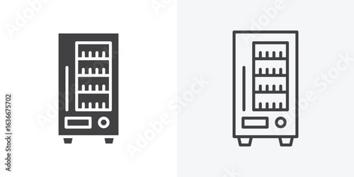 Vending machine icon. Line Art And Clip art Style Design