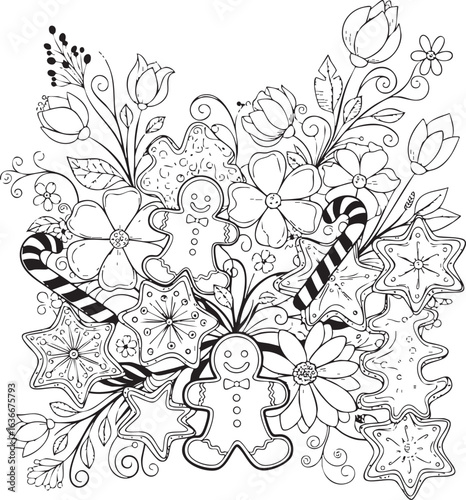 christmas, flower, pattern, floral, seamless, vector, decoration, illustration, wallpaper, ornament, vintage, design, rose, nature, art, texture, leaf, flowers, pink, summer, plant, card, element, dec