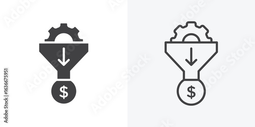 Lead generation icon. Line Art And Clip art Style Design