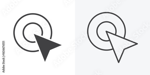 Click icon. Line Art And Clip art Style Design