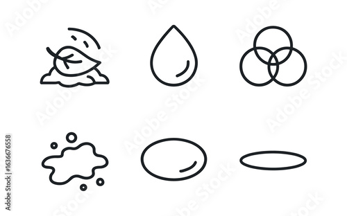Rainy Leaf Icon Set