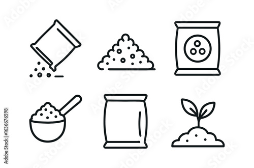 Fertilizer Bag Icons
