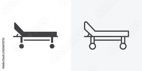Stretcher icon. Line Art And Clip art Style Design