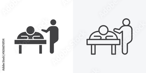 Massage icon. Line Art And Clip art Style Design