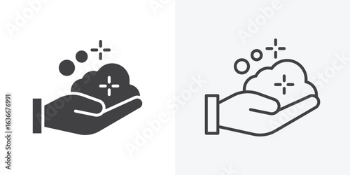 Foam icon. Line Art And Clip art Style Design