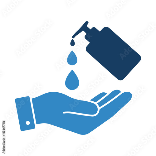 Promoting Hygiene Hand Sanitizer Dispenser Icon Symbolizing Cleanliness and Protection against Germs Disease Prevention and Healthcare Awareness