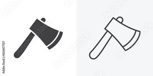 Axe icon. Line Art And Clip art Style Design