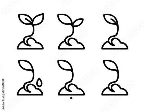 Sprouting Seed Icons