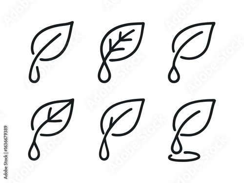 Minimal Rainfall Icon Set