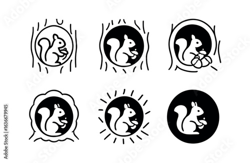 Squirrel Icons Grid