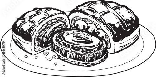 Delicious Beef Wellington Dish Served on a Plate Ready to be Enj