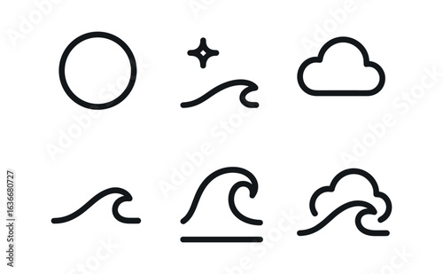 Ocean Wave Icons