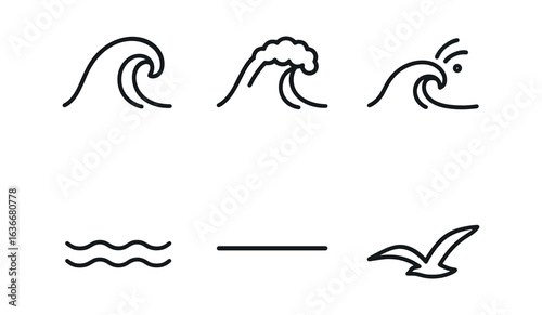 Ocean Wave Icons