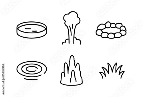 Geyser Outline Icons