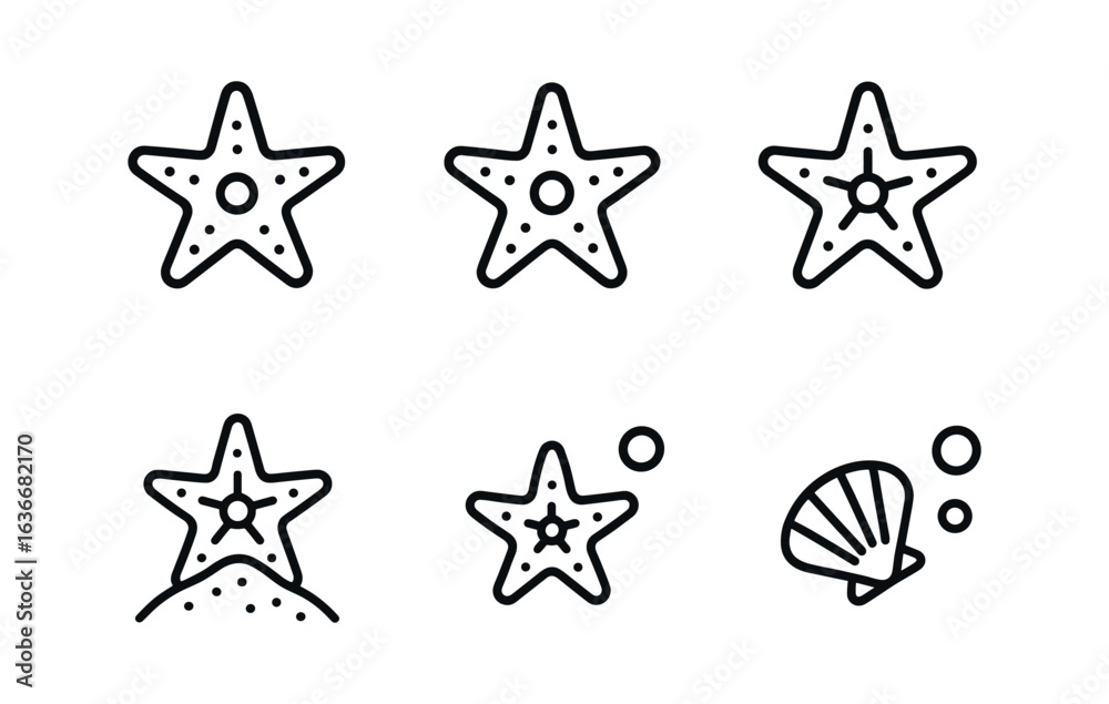 Obraz premium Coral Reef Icons