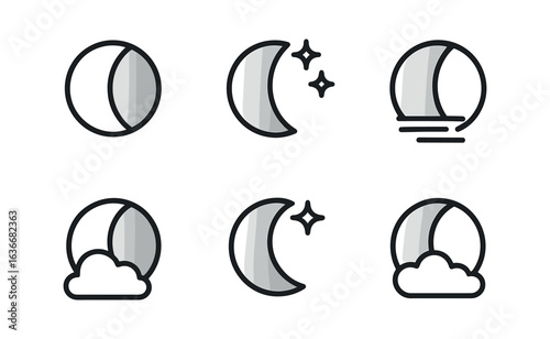 Moon Phases Icons