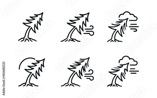 Wind-Bent Pine Icons