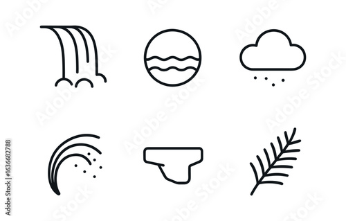 Waterfall Icon Set