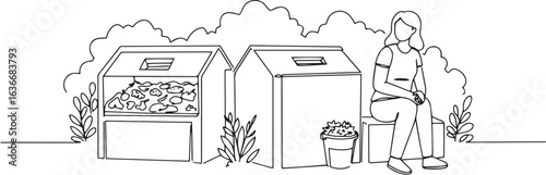 Sustainable lifestyle concept represented through an individual