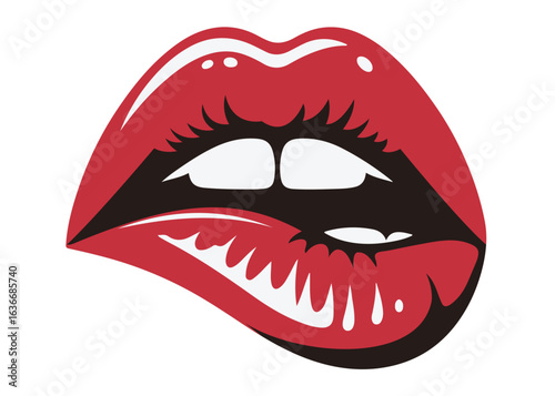 Wallpaper Mural sexy lips kiss woman logo silhouette, lips dripping logo silhouette vector illustration, sexy mouth logo silhouette, lipstick kiss, woman sexy lips kiss logo vector silhouette on white background  Torontodigital.ca