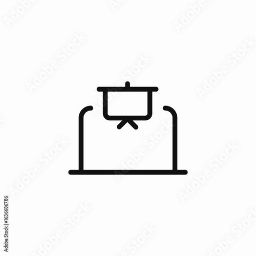 online presentation stream icon sign vector