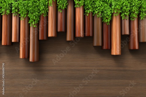 Bamboo wall banner