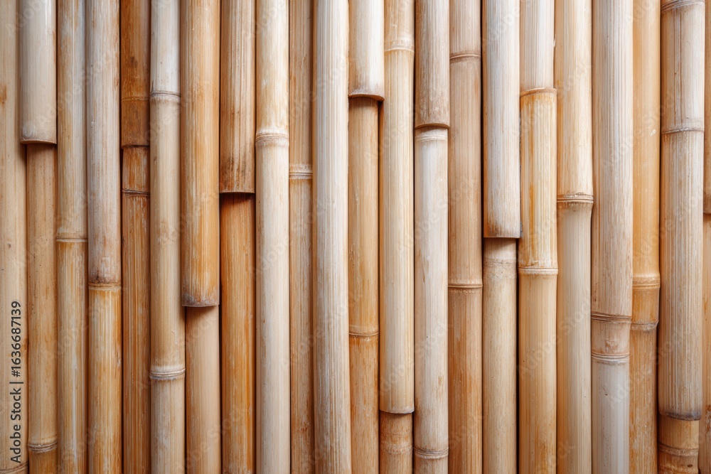 Fototapeta premium Bamboo wall banner