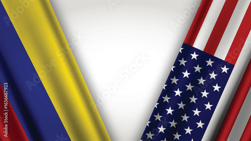 Illustration Vector Featuring USA and Colombia Identity